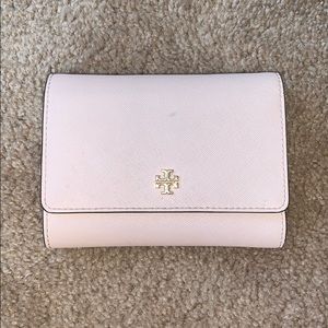 Tory Burch Pink Robinson Tri-Fold Wallet